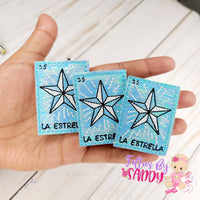 Mexican Loteria Feltie Set of 3 Felties, Holo Vinyl